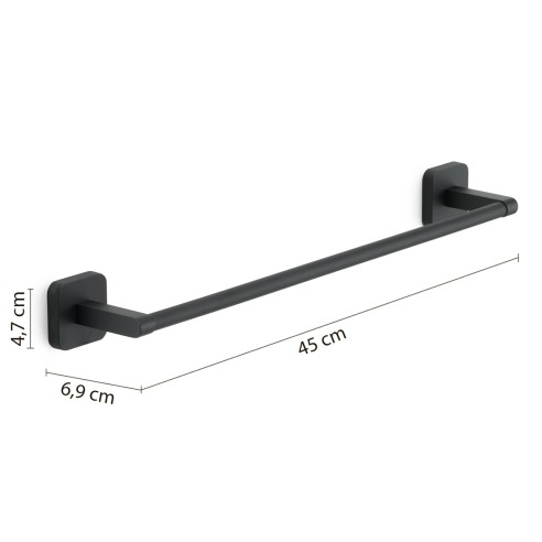 Gedy Tonga portasalviette 45 cm nero matt