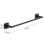 Gedy Tonga portasalviette 45 cm nero matt