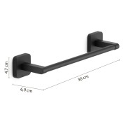 Gedy Tonga portasalviette nero matt 30 cm