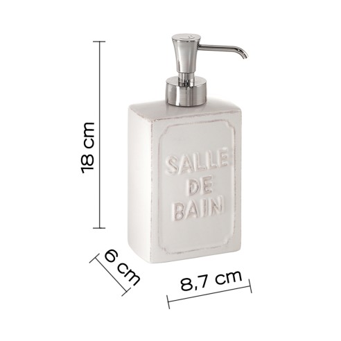 Gedy Vivienne dosasapone ceramica bianco dimensioni