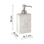 Gedy Vivienne dosasapone ceramica bianco dimensioni
