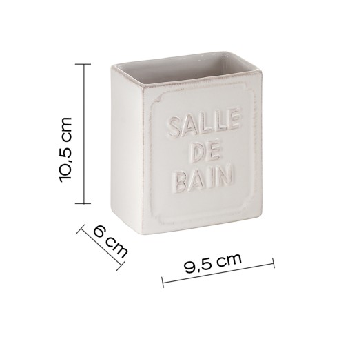 Gedy Vivienne porta spazzolini ceramica bianco