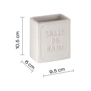 Gedy Vivienne porta spazzolini ceramica bianco