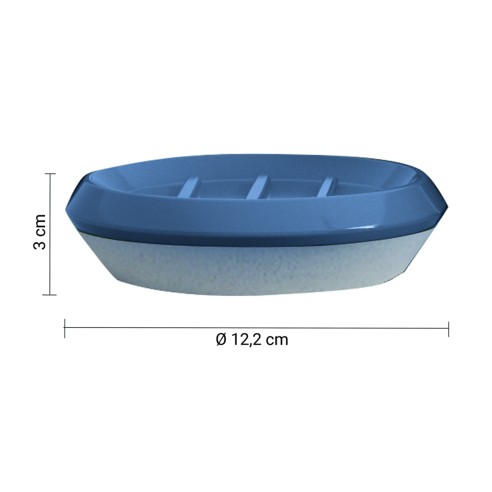 Ghedy Shejla portasapone ceramica blu degradè dimensioni