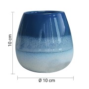 Gedy Shejla porta spazzolini ceramica blu degradè dimensioni