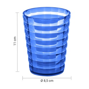 Glady bicchiere porta spazzolini blu 2
