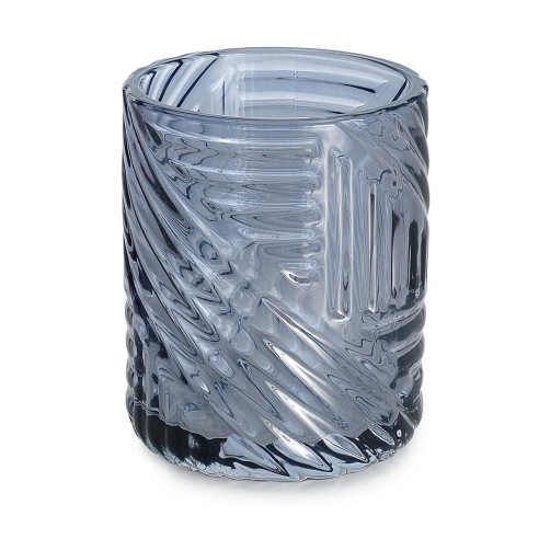 Gedy Corinne bicchiere porta spazzolini vetro blu