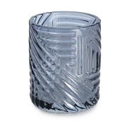 Gedy Corinne bicchiere porta spazzolini vetro blu