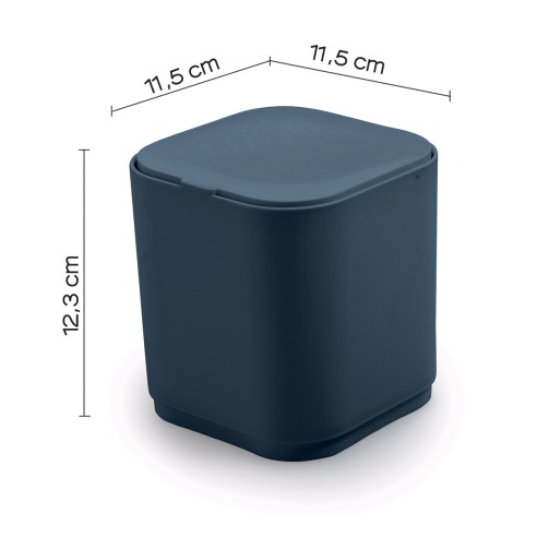 Seventy poubelle da tavolo 1,2 L blu petrolio dimensioni