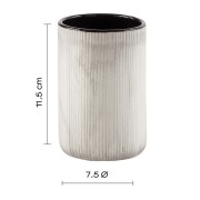 Naomi porta spazzolini ceramica grigio