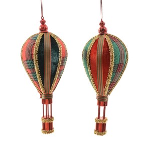 Pendente natalizio mongolfiera H22 cm assortito Mercury 28161