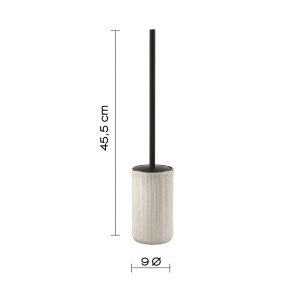 Gedy Naomi scopino bagno ceramica grigio chiaro 2