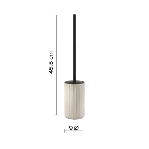 Gedy Naomi scopino bagno ceramica grigio chiaro, dimensioni