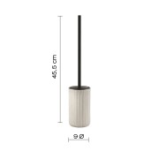Gedy Naomi scopino bagno ceramica grigio chiaro, dimensioni