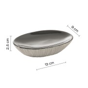 Gedy Naomi portasapone ceramica grigio chiaro