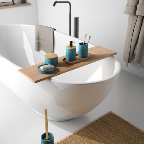 linea di accessori bagno Thea di Gedy naturale/verde