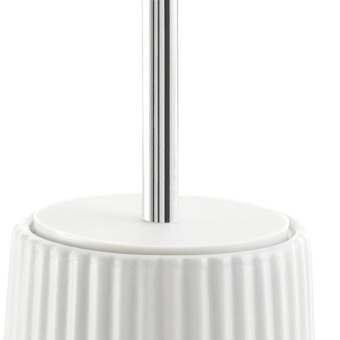 Marika scopino bagno ceramica bianco dettaglio