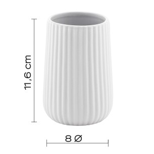 Marika portaspazzolini ceramica bianco 2