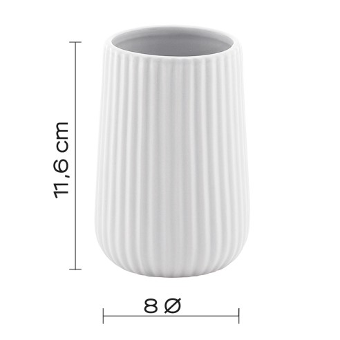 Marika portaspazzolini ceramica bianco