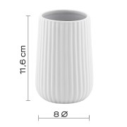 Marika portaspazzolini ceramica bianco