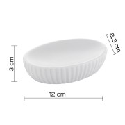 Marika portasapone ceramica bianco