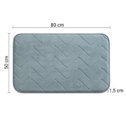 Mousse tappeto bagno memory foam azzurro polvere