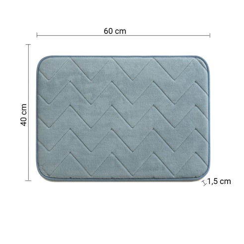 Gedy Mousse tappeto bagno memory foam azzurro polvere