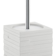 Gedy Quadrotto scopino bagno resina bianco