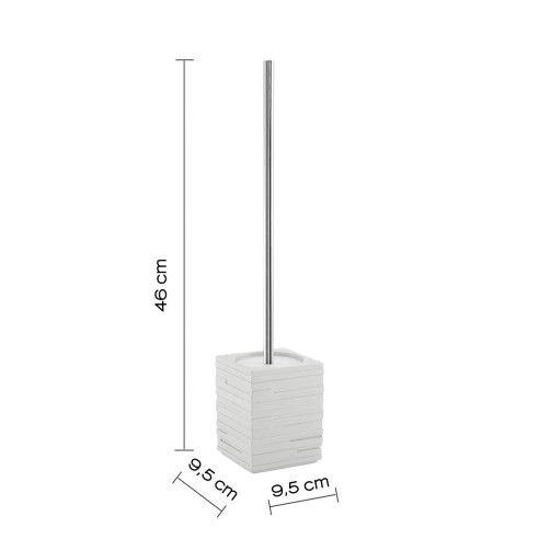 Gedy Quadrotto scopino bagno resina bianco dimensioni