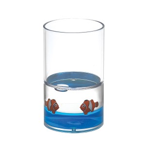Gedy Pyxis bicchiere porta spazzolino bianco/blu