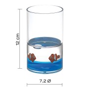 Gedy Pyxis bicchiere porta spazzolino bianco/blu dimensioni