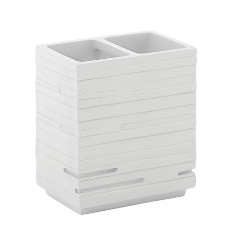 Gedy Quadrotto bicchiere porta spazzolini bianco