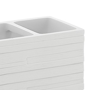 Gedy Quadrotto bicchiere porta spazzolini bianco 2