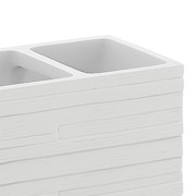 Gedy Quadrotto bicchiere porta spazzolini bianco