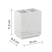 Gedy Quadrotto bicchiere porta spazzolini bianco