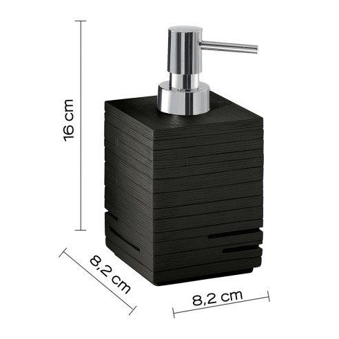 Gedy Quadrotto dispenser dosasapone nero dimensioni