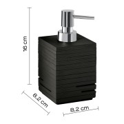 Gedy Quadrotto dispenser dosasapone nero dimensioni