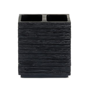 Gedy Quadrotto bicchiere porta spazzolini nero 2