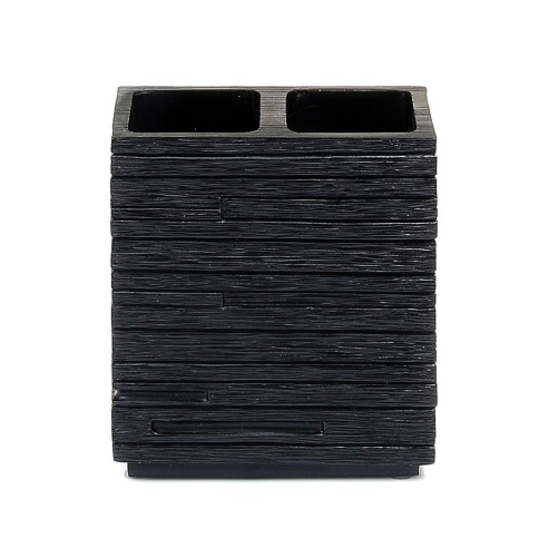 Gedy Quadrotto bicchiere porta spazzolini nero