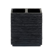 Gedy Quadrotto bicchiere porta spazzolini nero