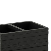 Gedy Quadrotto portaspazzolini nero