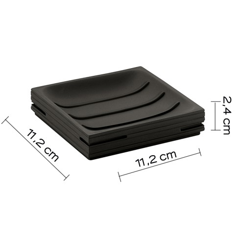 Gedy Quadrotto portasapone nero