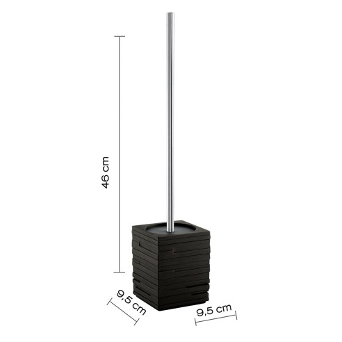 Gedy Quadrotto scopino bagno nero