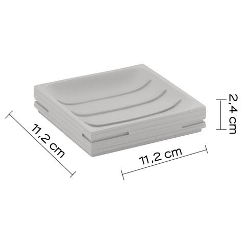 Gedy Quadrotto portasapone resina grigio dimensioni