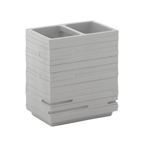 Gedy Quadrotto bicchiere porta spazzolini grigio