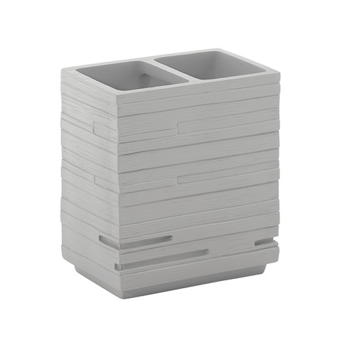 Gedy Quadrotto bicchiere porta spazzolini grigio