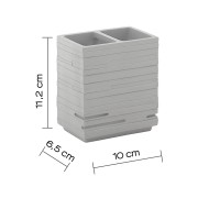 Gedy Quadrotto bicchiere porta spazzolini grigio