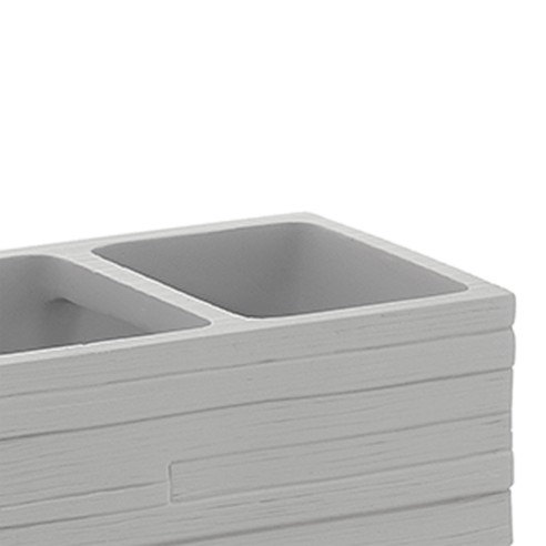 Gedy Quadrotto bicchiere porta spazzolini grigio