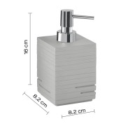 Gedy Quadrotto dispenser dosasapone grigio dimensioni