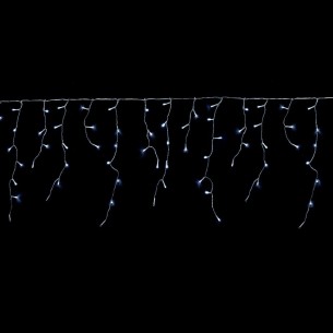 Tenda frastagliata stalattite luminosa cavo verde 180 LED bianco caldo giochi luce 6x0,56 m Domus Light 114817